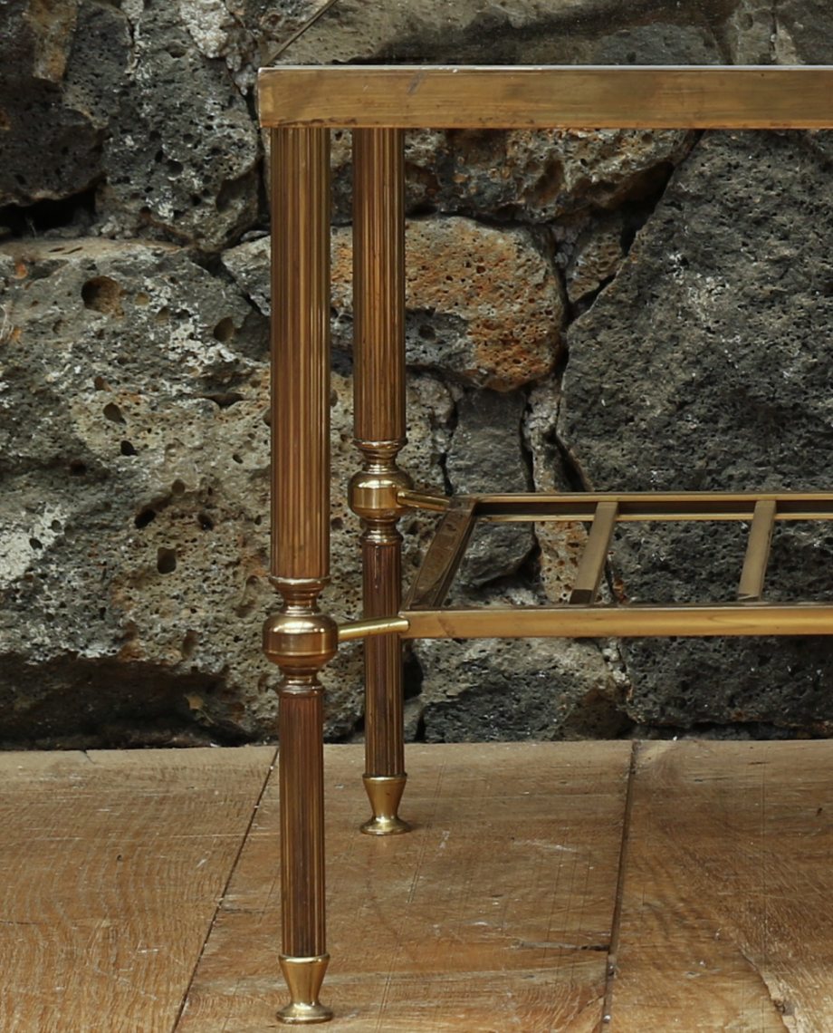 Brass Coffee Table with Shelf